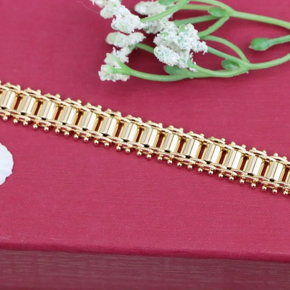 "Elegant Rose Gold Plated Bracelet with Geometric Bar Design,XPBL0910 - Picture 11 of 12